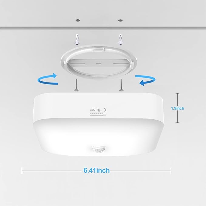 Rechargeable Motion Sensor Ceiling Light, Rechargeable Battery Operated Closet - Image 5