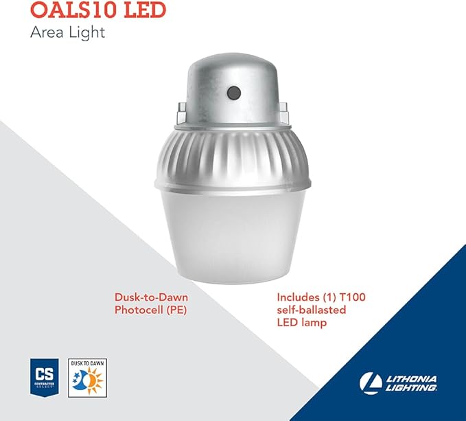 Lithonia Lighting LED Outdoor Flood Light Fixture, Exterior Dusk to Dawn - Image 3