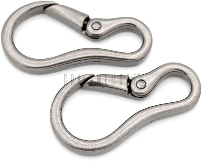 CRAFTMEMORE 2pcs 2 Inches Carabiner Spring Snap Hook Paracord Camping Keychain - Image 4