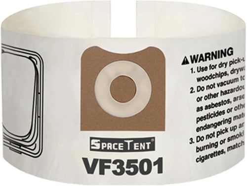 6 Pack VF3501 Replacement for Rigid Shop Vac Bags 4 Gallon Size C, compatible by SpaceTent