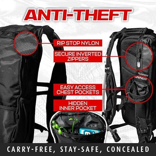 RAVERUNNER® Anti-Theft Hydration Backpack | Festival Approved Rave Backpack - Image 3