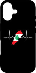 Lebanon Heart Lebanese Heartbeat Vintage Lebanon Map Case by Unknown