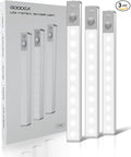 GOODEA 3 Pack Led Under Cabinet Lights Wireless, 7’’ Rechargeable Motion Sensor by Goodea