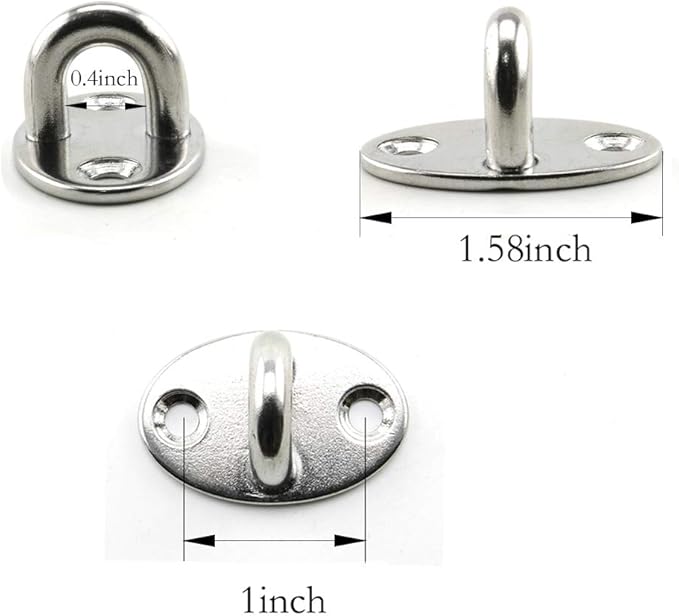 heyous 2 Set M6 Suspension Ceiling Wall Mount U Hook Anchor Hanger Stainless - Image 4