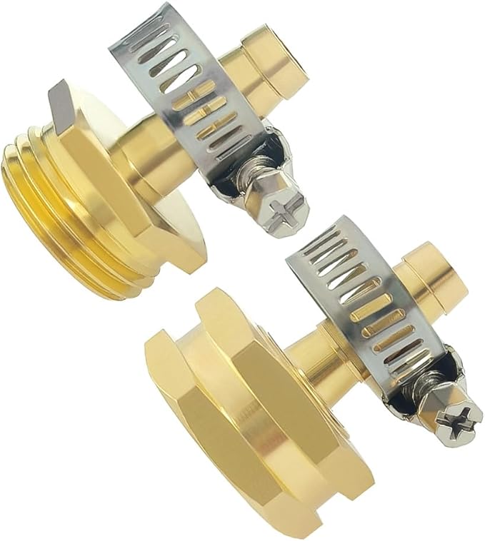 Hooshing 1/2" Garden Hose Repair Kit Male and Female Brass Hose Mender End - Image 5