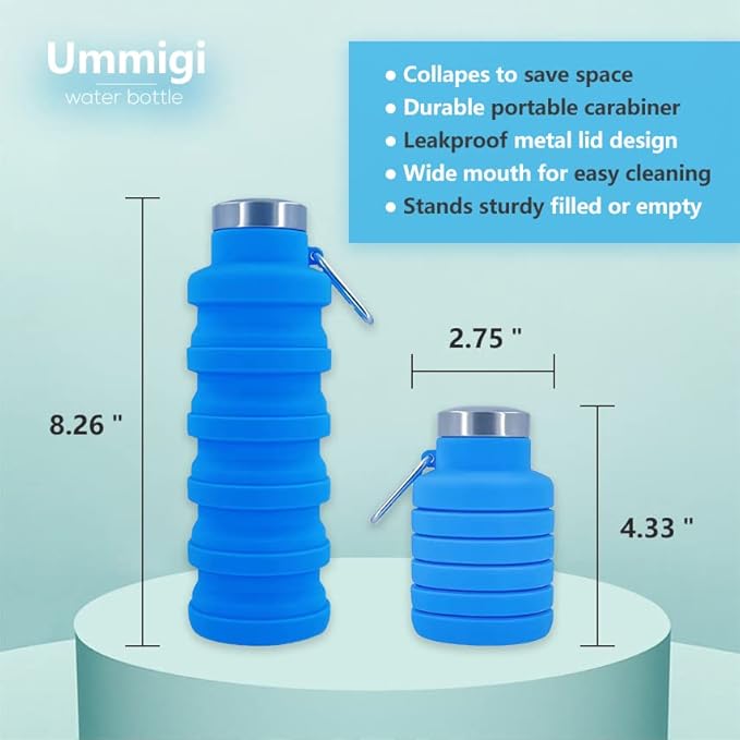 Collapsible Water Bottles，17oz Large capacity Silicone Water Bottle - Image 5