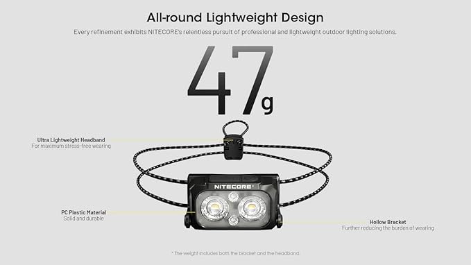 Nitecore NU25 400 UL Ultra Lightweight Headlamp, 400 Lumen USB-C Rechargeable - Image 4