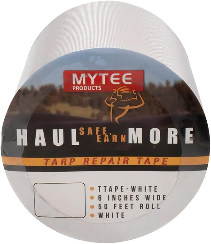 Mytee Products 8.8 oz Waterproof White Vinyl Tarp Repair Tape 6 Inch x 50 FT - Image 6