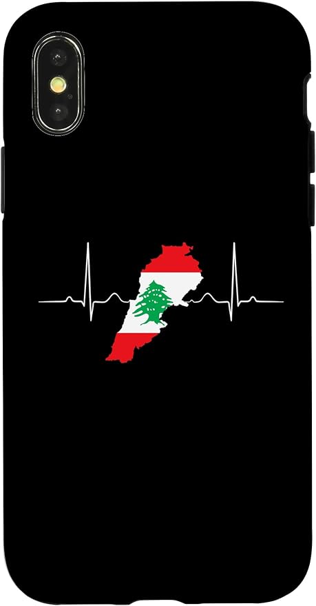Lebanon Heart Lebanese Heartbeat Vintage Lebanon Map Case by Unknown