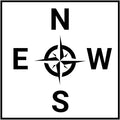 MTC Crane Direction Compass Sticker 6"” – Crane Sticker by MTCCrane