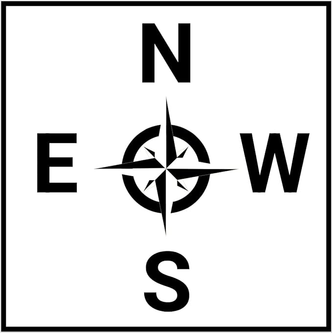 MTC Crane Direction Compass Sticker 6"” – Crane Sticker by MTCCrane