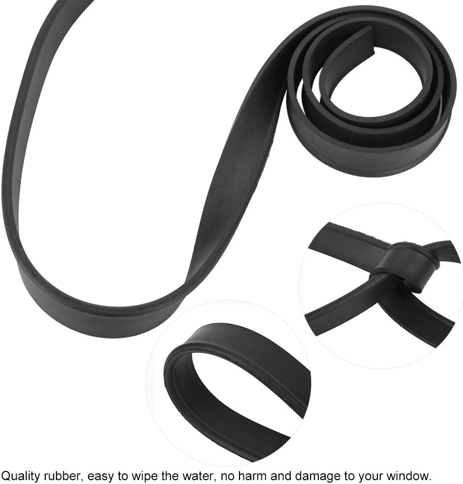 Universal Squeegee Replacement Blade, Wide Flexible Rubber Blade for Window Cleaning