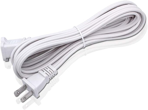 10FT 2 Prong Indoor Extension Cord, Thin White Extension Cords Male/Female by Yeatel