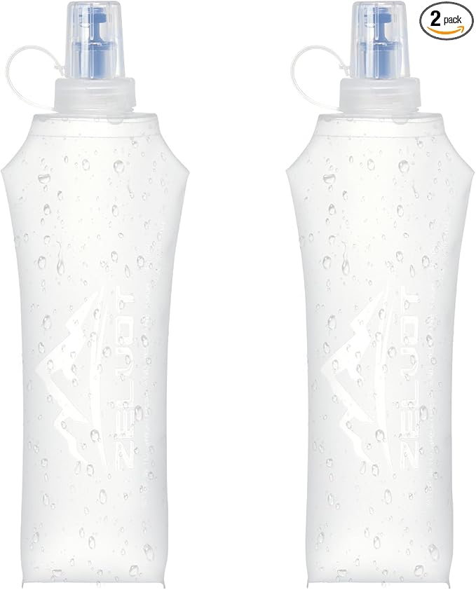 Zelvot 2 Pack Running Vest Soft Flask, BPA-Free 500ml Collapsible Water Bottle by Zelvot