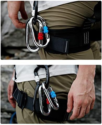 Heavy Duty Locking Climbing Carabiner Clip CE Rated 25 kN 5600 LB Rugged - Image 3