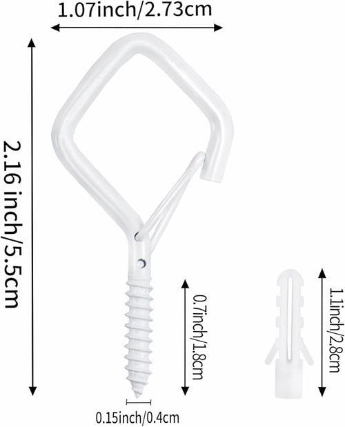 120 Pcs White Eye Hooks Screw Heavy Duty, Ceiling Hooks - Image 2