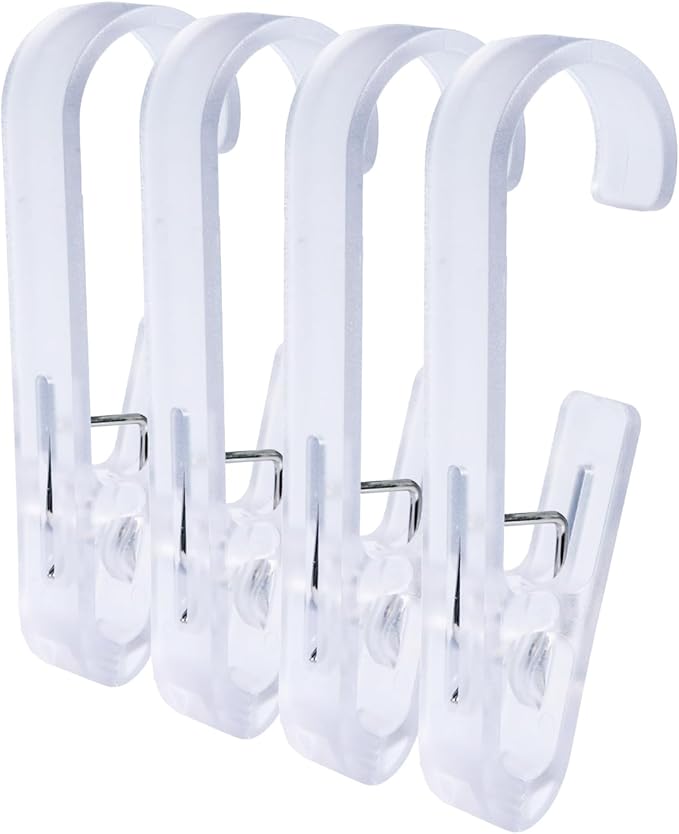 Laundry Hooks with Clips Hanger Closet Organizer Clamps Socks Boot Bras Towels - Image 2