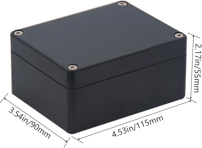2 Pack Project Box IP65 Waterproof Junction Box ABS Plastic Black Electrical - Image 2