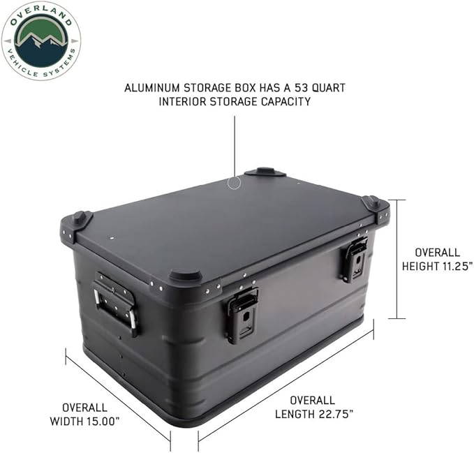 Overland Vehicle Systems Aluminum Box Storage 53QT - Image 3