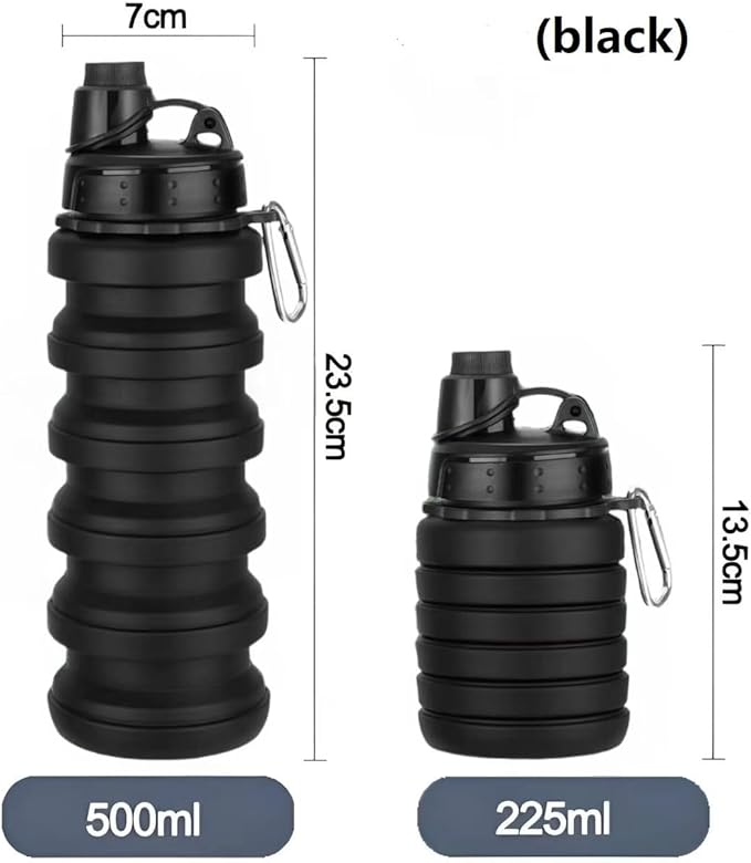Collapsible Water Bottles 3 PackTravel water bottle Sports Portable Water - Image 2
