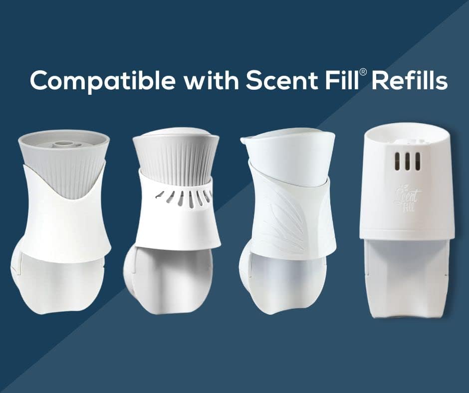 Scent Fill Satin Deodorizer Plug in Air Freshener, 4 Scented Oil Refills