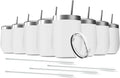 8 Pack 12 oz Stainless Steel Wine Tumbler by Deitybless