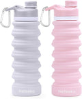Nefeeko Collapsible Water Bottle, 26oz Silicone Foldable Water Bottles by Nefeeko