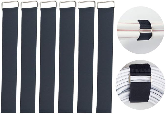 YiwerDer 6Pcs 18" x 2" Nylon Heavy Duty Reusable Hook and Loop Cinch Straps by YiwerDer