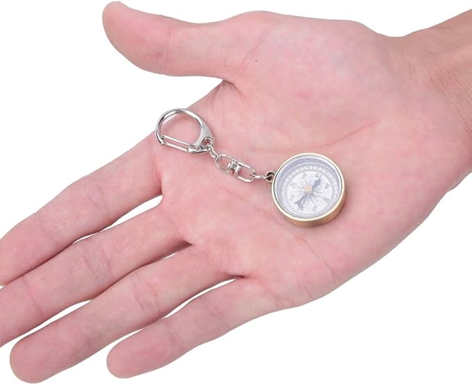 Mini Compass Keyring, Handheld Compass - Image 3