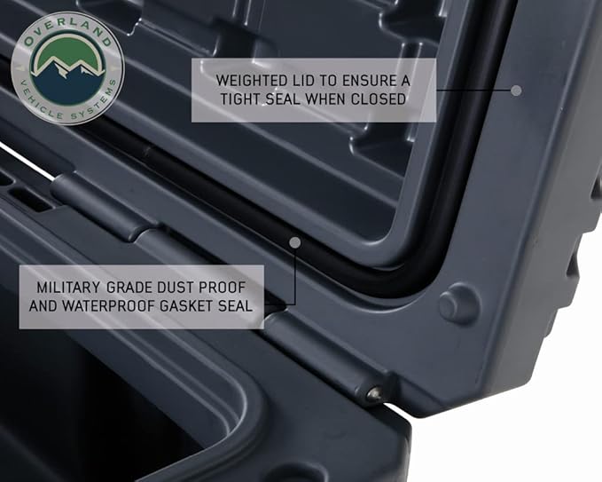 Overland Vehicle Systems 40100011 Dark Gray 95 QT Dry Box Storage - Image 3