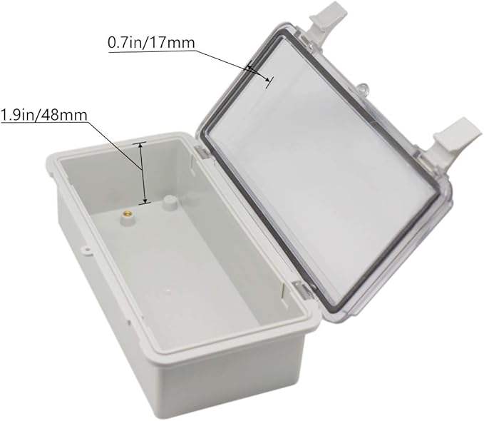 Zulkit 2pcs Junction Box ABS Plastic Dustproof Waterproof IP65 Electrical Boxes - Image 4