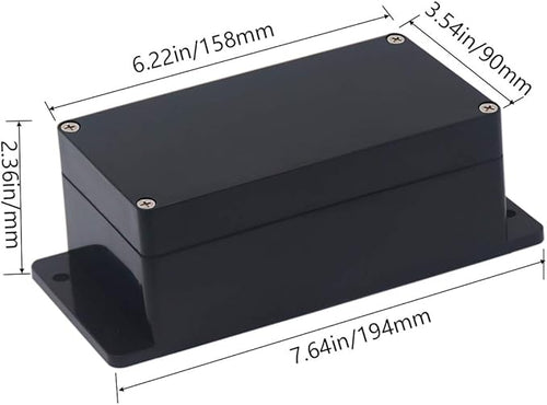 2 Pack Project Box IP65 Waterproof Junction Box ABS Plastic Black Electrical - Image 2