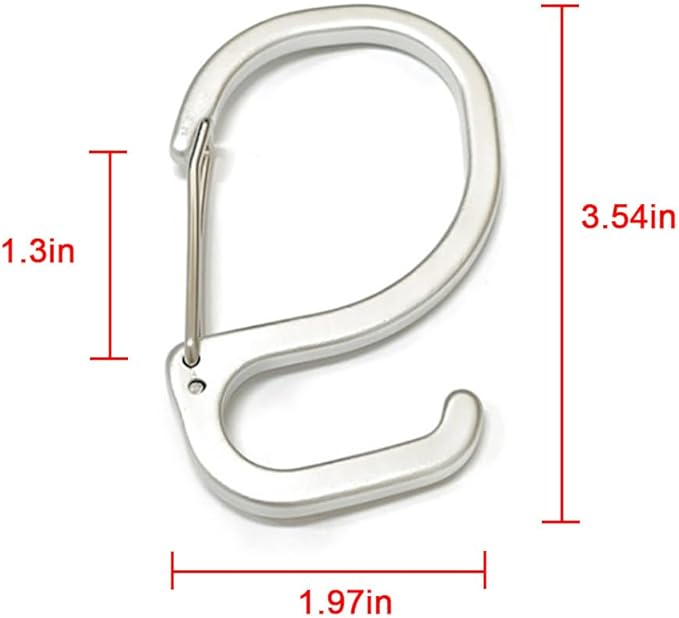 6 Pack S-Shaped Hooks with Clip Anti Drop S Hooks with Safety Buckle to Prevent - Image 2