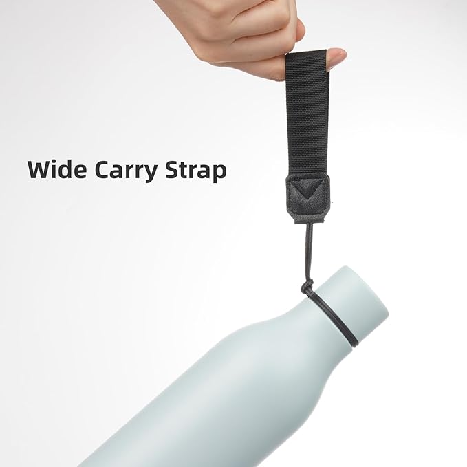 Insulated Water Bottle with Strap, 18 oz Double Wall Stainless Steel Vacuum - Image 4