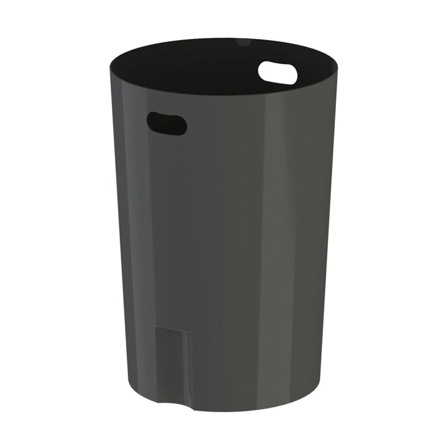 42 Gallon Slated Circle 100% Recycled Plastic Commercial Outdoor or Indoor Trash Can with Push Open Dome Lid and Internal Liner | Great for Schools and Businesses - Beige Granite