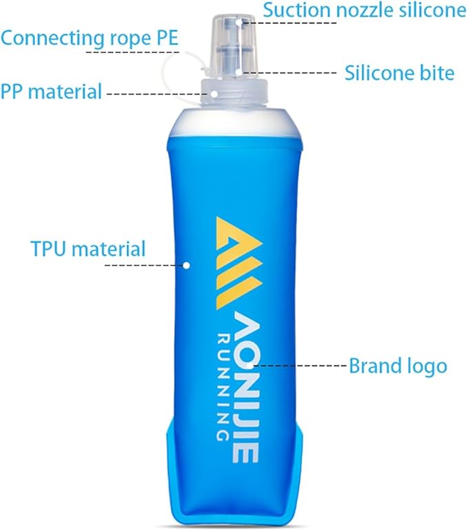 AONIJIE TPU Soft Flask Water Bottle Collapsible Running Flask - Image 2