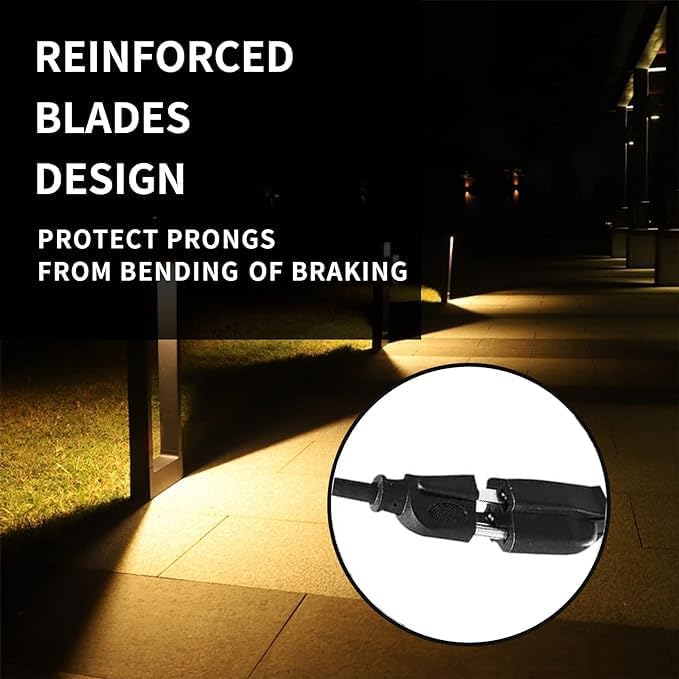Indoor Outdoor Extension Cord Weatherproof, UL Certified, 10 Gauge 8FT Black 3 - Image 4