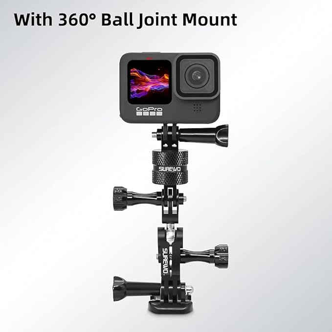 Aluminum 360 Degree Rotation Camera Mount, Metal Bracket Adapter, Aluminum - Image 5