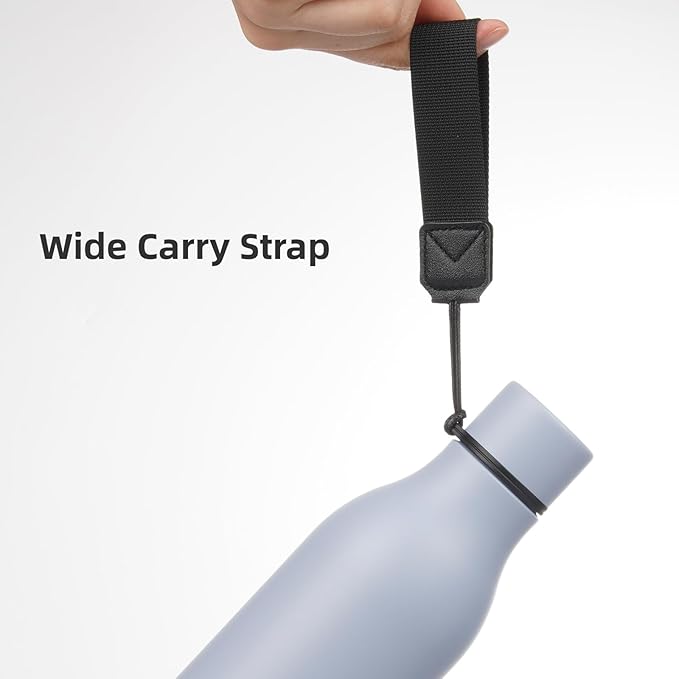 Insulated Water Bottle with Strap, 18 oz Double Wall Stainless Steel Vacuum - Image 4