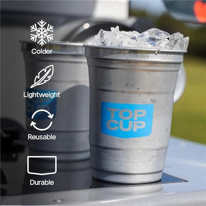 Top Cup – 9 Ounce, Reusable Aluminum Party Cups | Stealth Design | Cold-Holding - Image 2