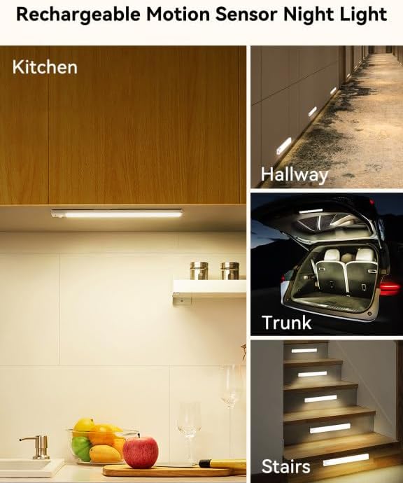 Under Cabinet Lights 4-Inch 12-Pack, USB Rechargeable Motion Sensor Light - Image 7