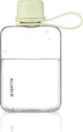 Portable Flat Water Bottle, BPA Free Reusable Tritan Plastic Travel Water by ALLKELR