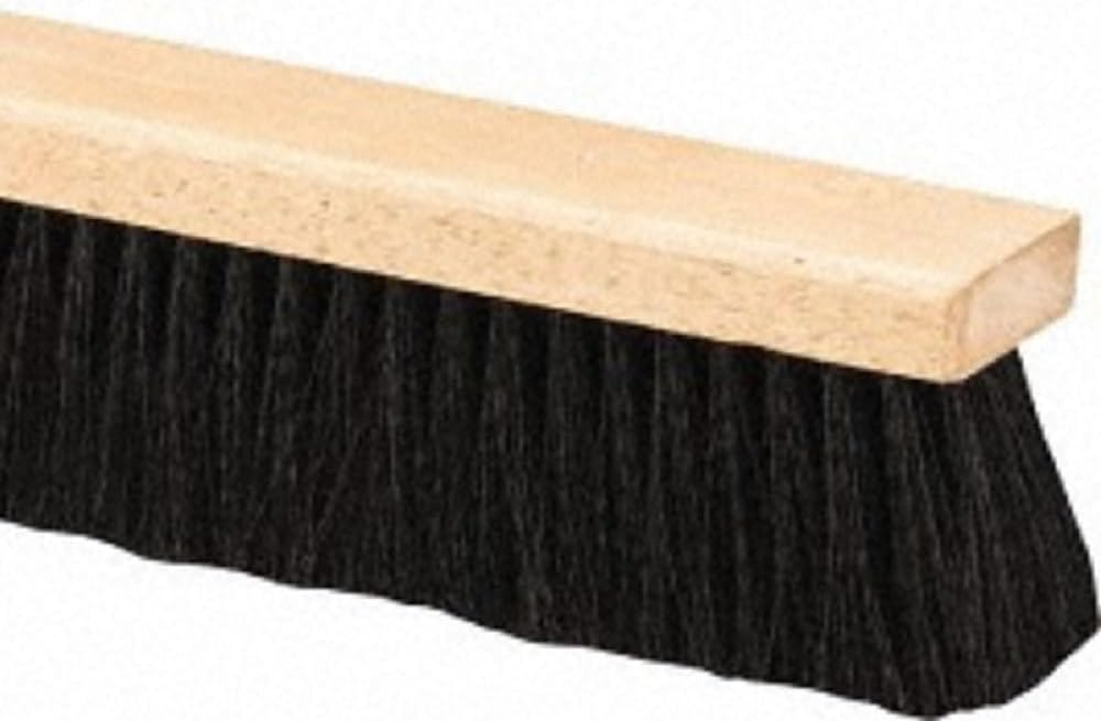 PRO SOURCE 36" Push Broom Head: Poly Bristles, Threaded Wood Block