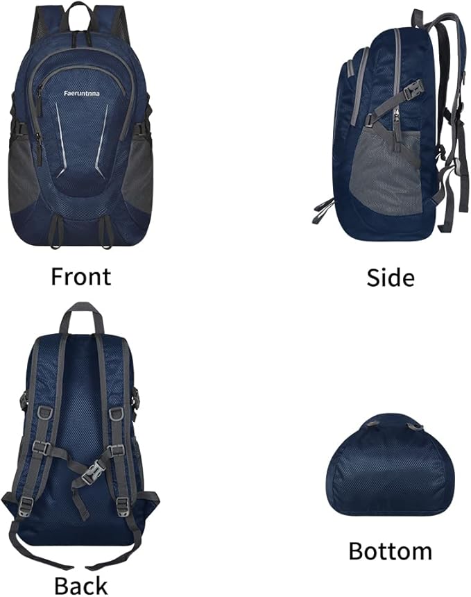 30L Large capacity Lightweight Packable Foldable Backpack，women and men Hiking - Image 5