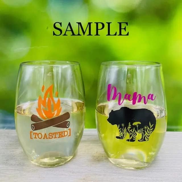 Set of 4 Shatterproof Designer 16 oz Plastic Wine Glasses MADE in the USA - Image 4