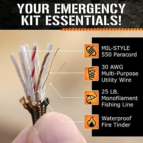 Titan Survival Patented Paracord 550-25ft, 500ft & Color Options - 620LB - Image 3