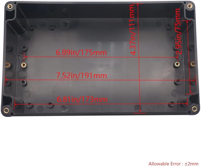 Project Box IP65 Waterproof Junction Box ABS Plastic Black Electrical Boxes DIY - Image 3
