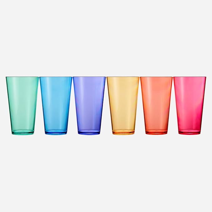 Khen Classic Plastic Reusable Drinking Glasses Restaurant Cups Style 20 oz - Image 7