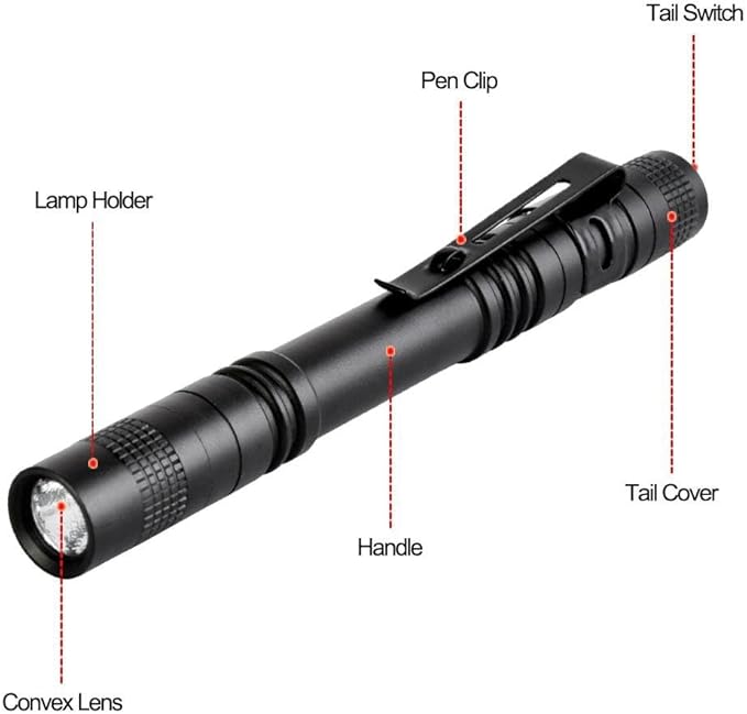 Pen Flashlight, Mini Flashlight Bright Pocket Penlight - Image 6