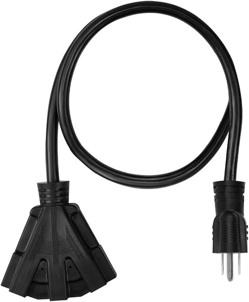 6FT 12/3 Outdoor Extension Cord, Heavy Duty 3-Outlet SJTW Indoor/Outdoor - Image 2